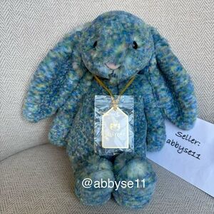 Jellycat Bashful Luxe Bunny Azure - Medium - Authentic - BNWT - Retired